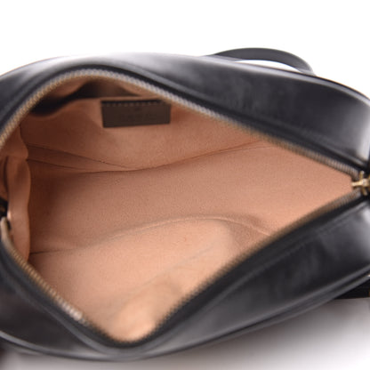 Gucci Calfskin Matelasse Small GG Marmont Chain Shoulder Bag Black 5 of 12