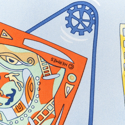 Hermes Silk La Mecanique Des Idees Scarf 90 4 of 6