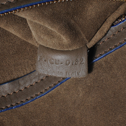 Celine Smooth Calfskin Medium Phantom Luggage Khaki Cobalt Trim 16 of 17