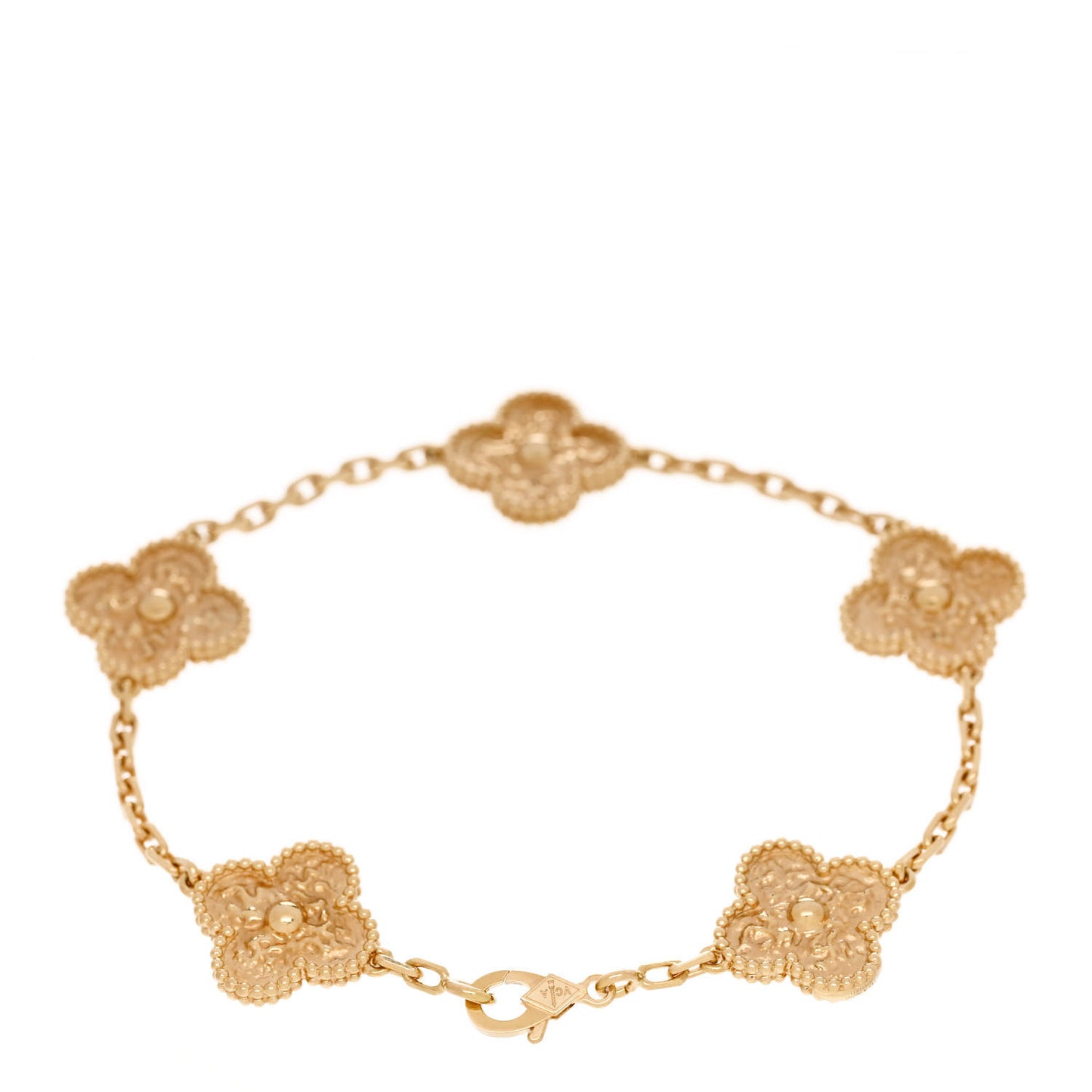 18K Yellow Gold 5 Motifs Vintage Alhambra Bracelet