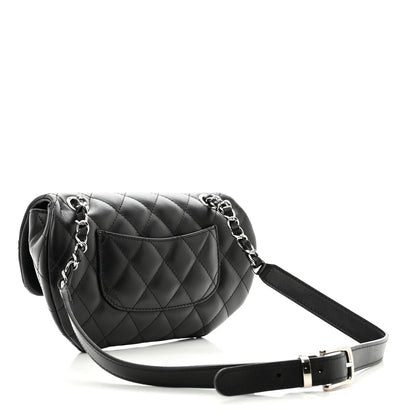 Chanel Calfskin Quilted CC Uniform Flap Belt Bag Black 3 of 11