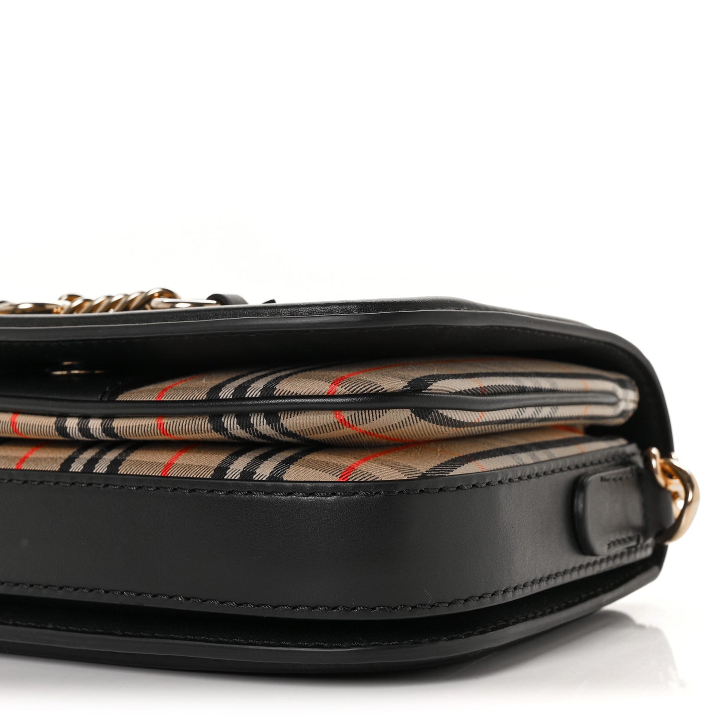Smooth Calfskin 1983 Knight Check Link Shoulder Bag Black
