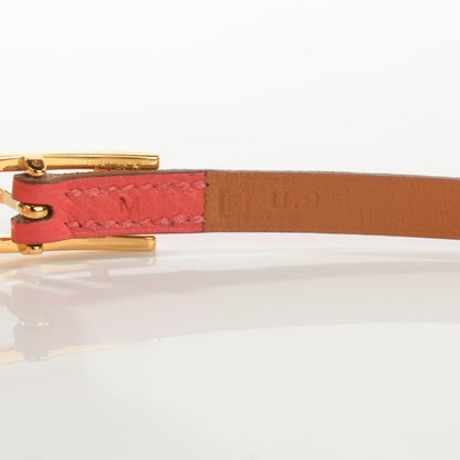 Hermes Epsom Hapi 3MM Triple Tour Wrap Bracelet M Rose Jaipur 5 of 6