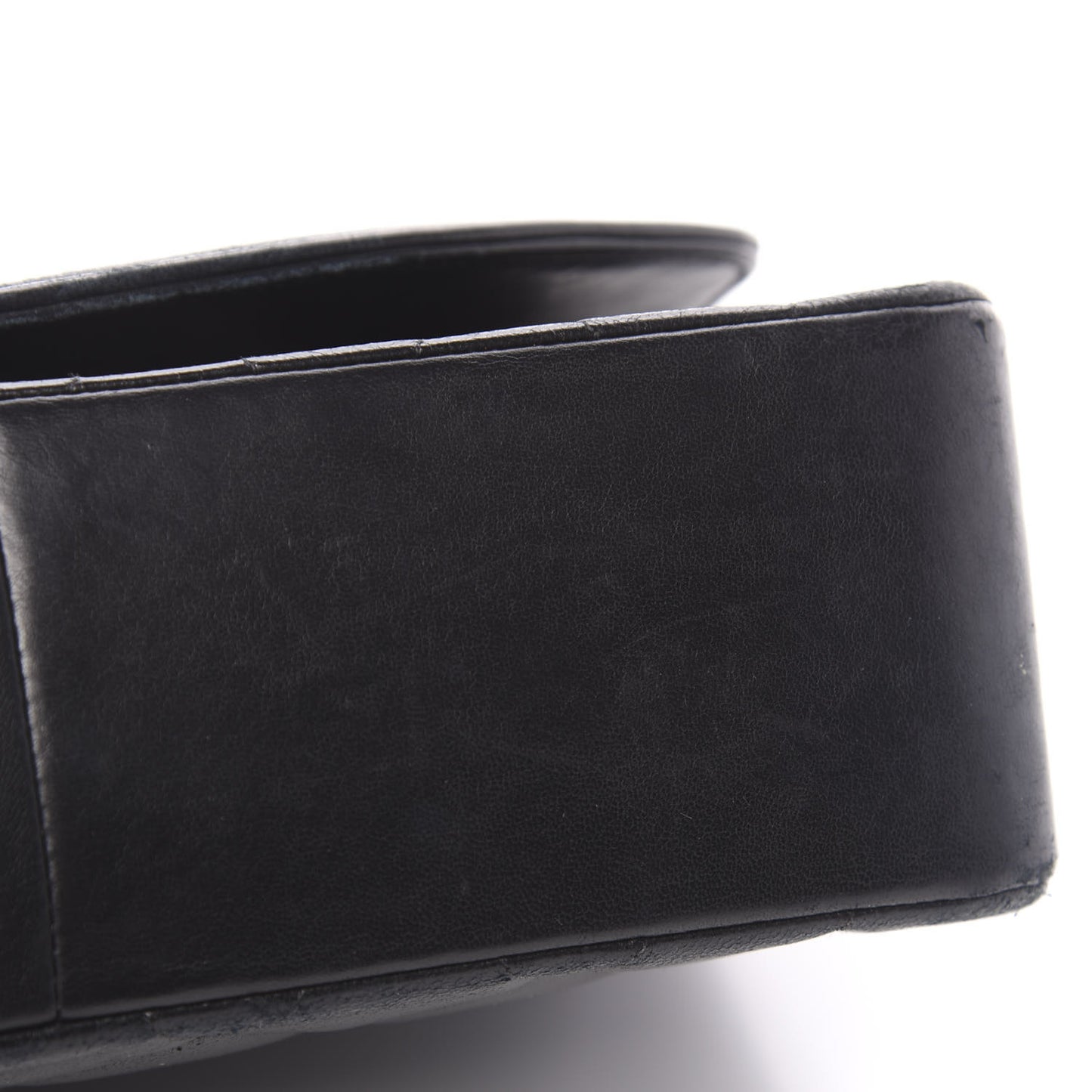 Lambskin Quilted Small Single Flap Black