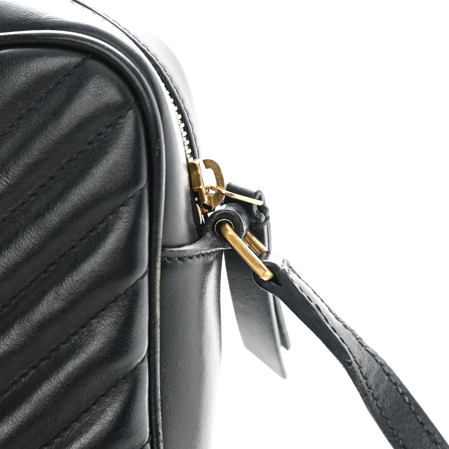 Calfskin Matelasse Monogram Lou Camera Bag Black