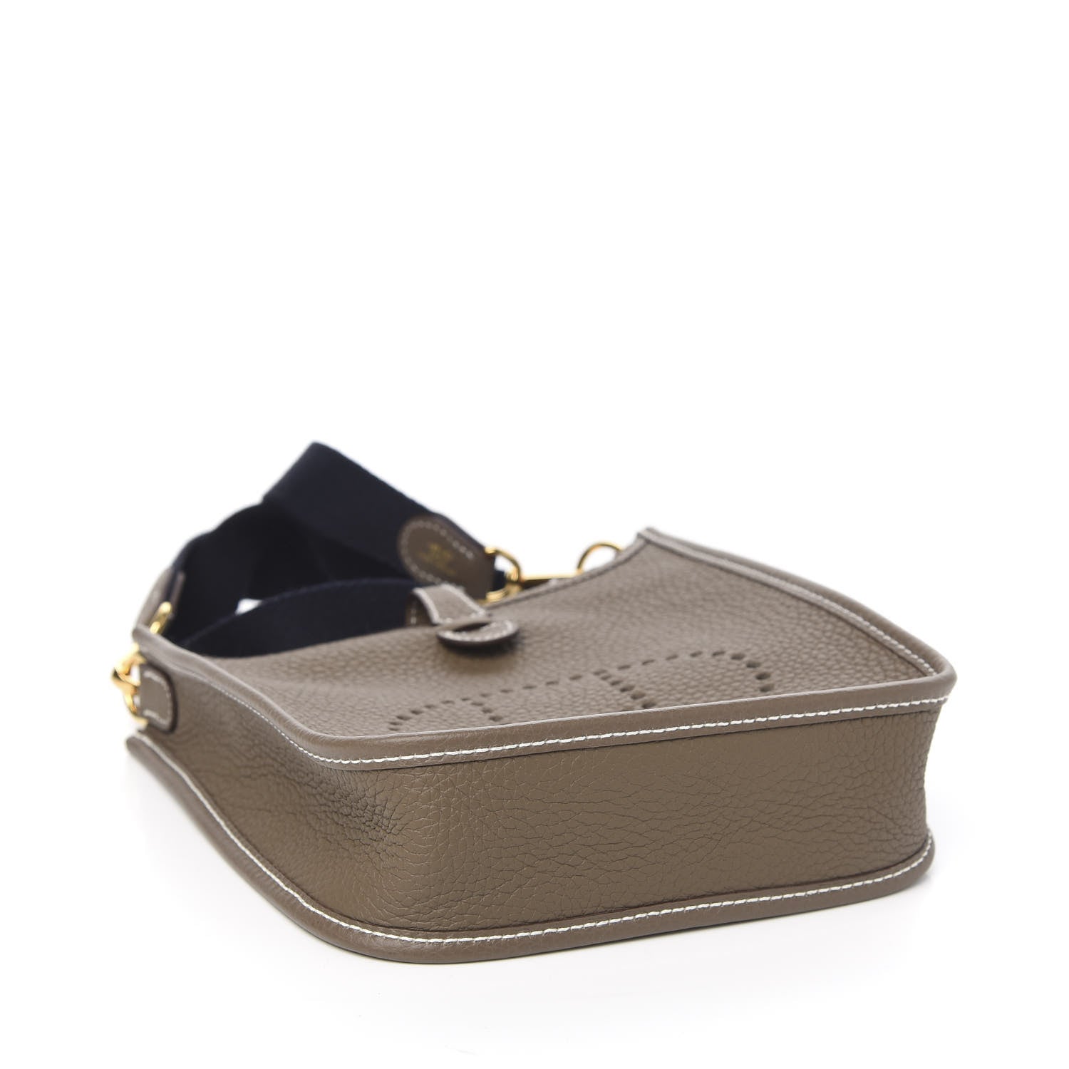 Hermes Taurillon Clemence Amazone Evelyne TPM Etoupe Bleu Indigo 3 of 10