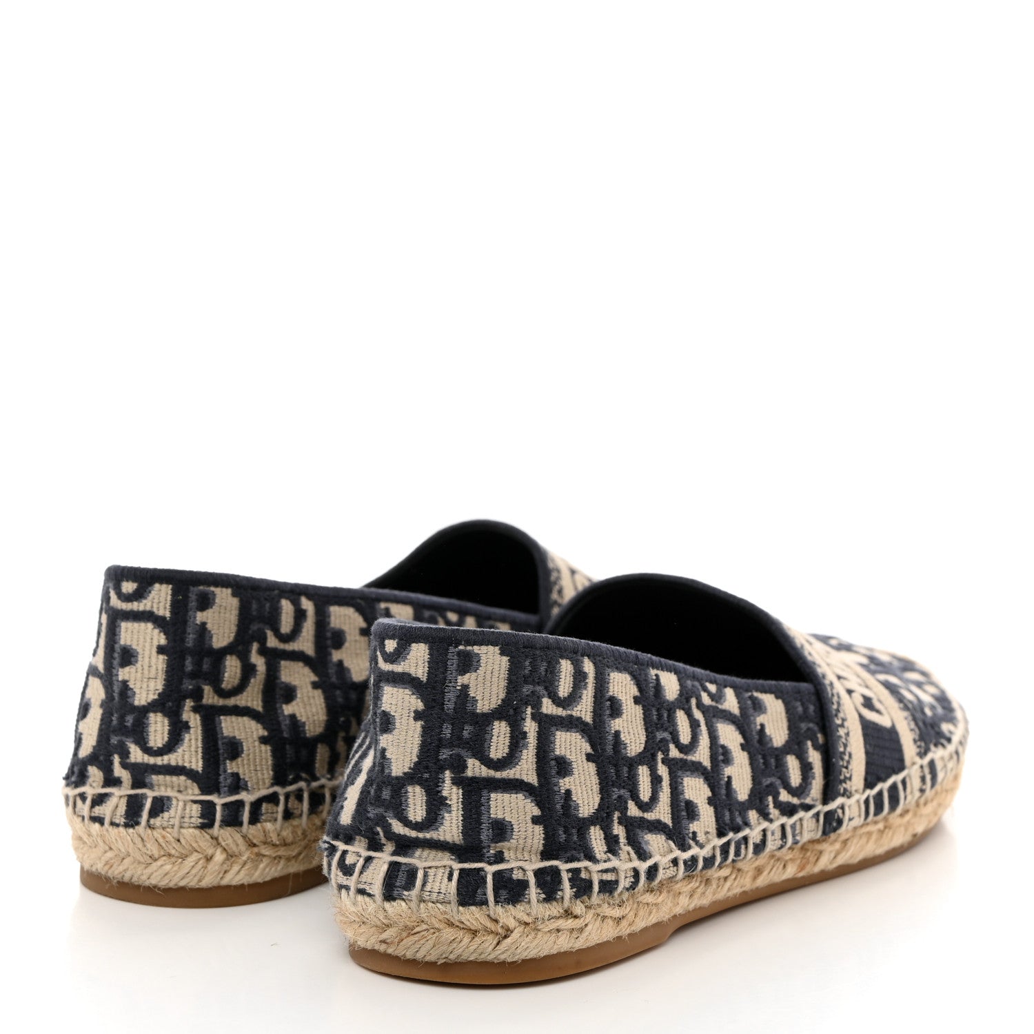 Christian Dior Oblique Embroidered Granville 15mm Espadrilles 40.5 Deep Blue 4 of 8