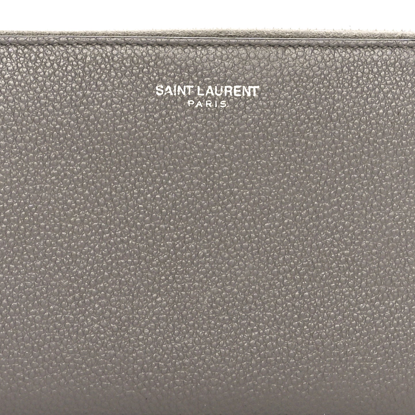 Grained Calfskin Rive Gauche Zip Around Wallet Fog