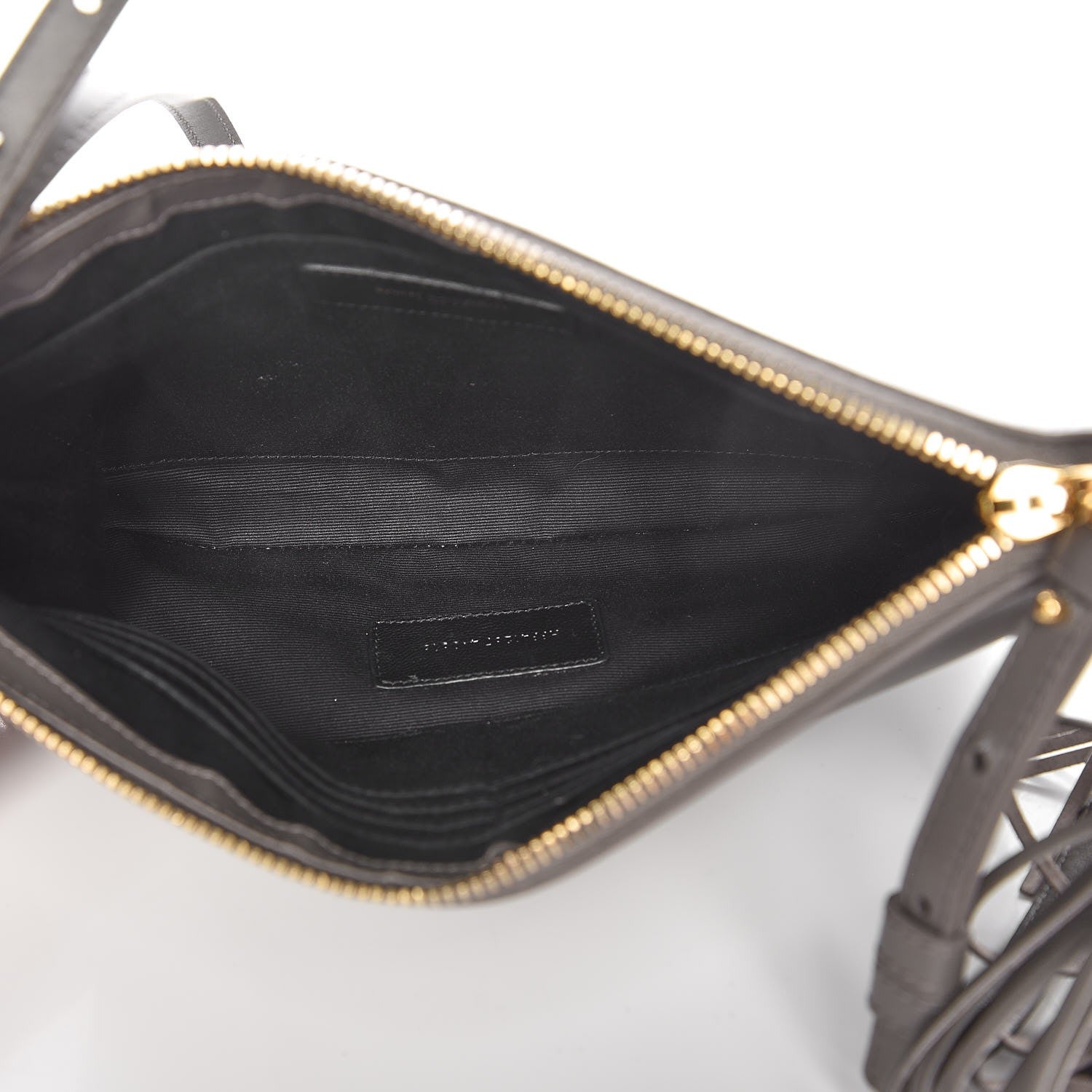 Saint Laurent Calfskin Teen Monogram Crossbody Bag Grey 5 of 7