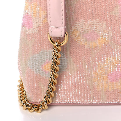 Fendi Glass Bead Embroidered XS Peekaboo Iconic Satchel Rosa Multicolor 14 of 14