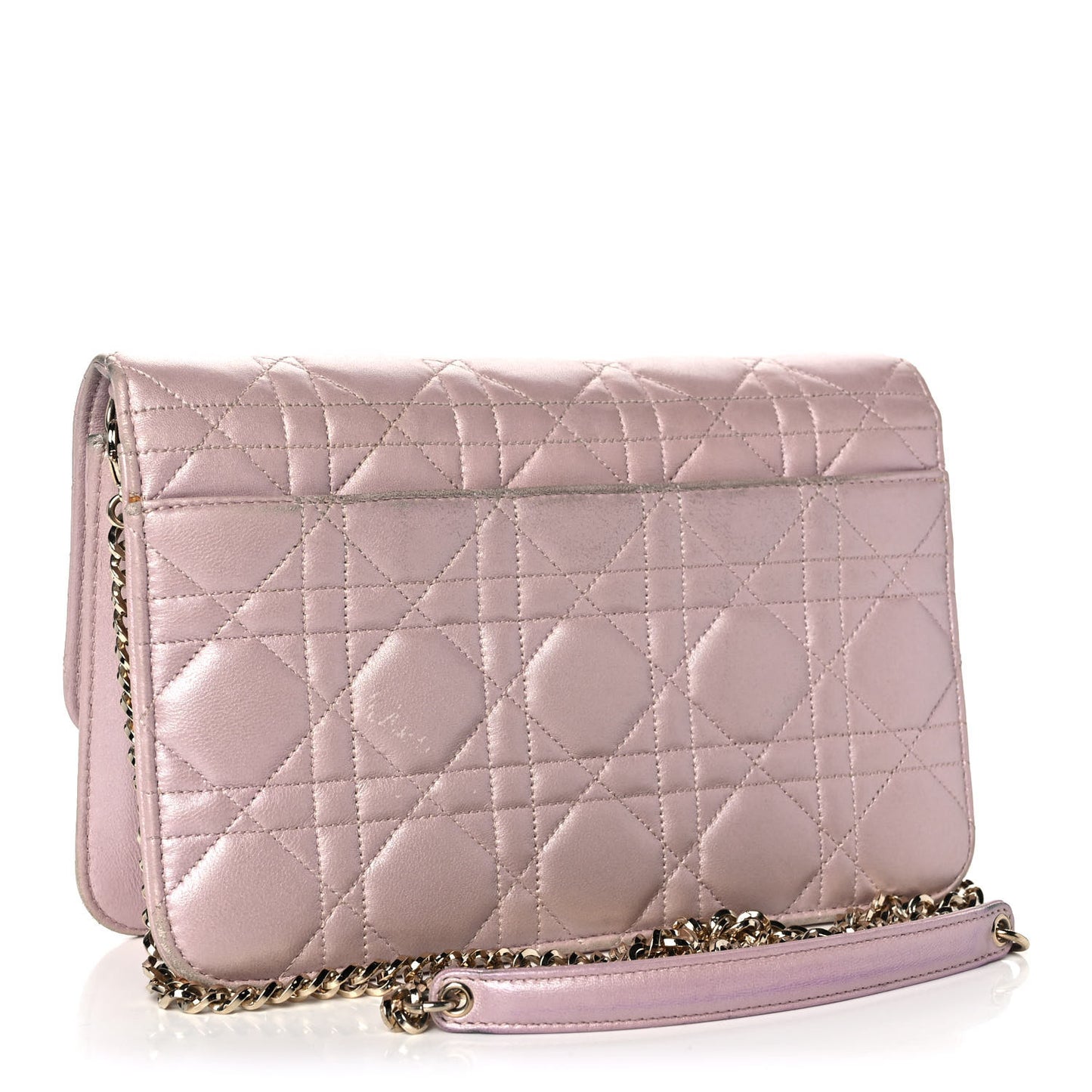 Pearly Lambskin Cannage Miss Dior Promenade Pouch Lotus