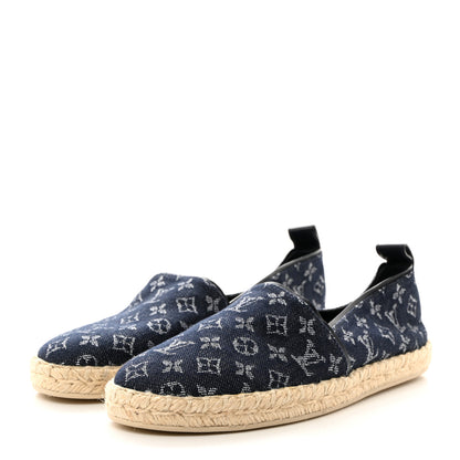 Louis Vuitton Monogram Denim Starboard Espadrille Flats 36.5 Dark Blue 3 of 8