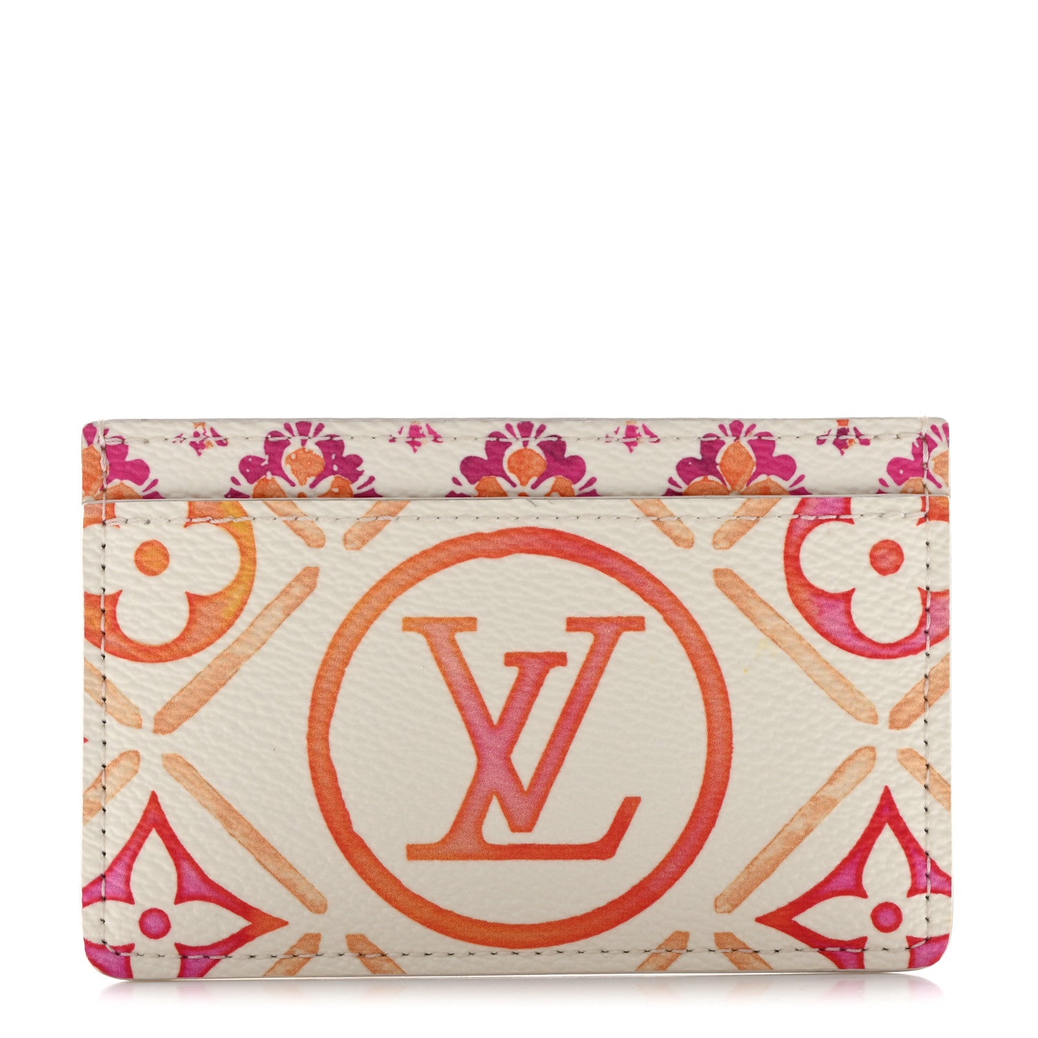 Louis Vuitton Monogram Tiles By The Pool Card Holder Coral 1 of 7