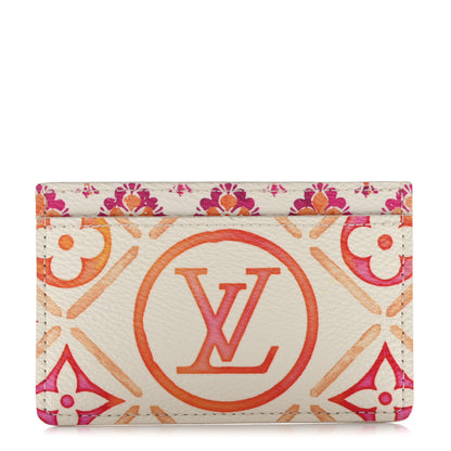Louis Vuitton Monogram Tiles By The Pool Card Holder Coral 1 of 7