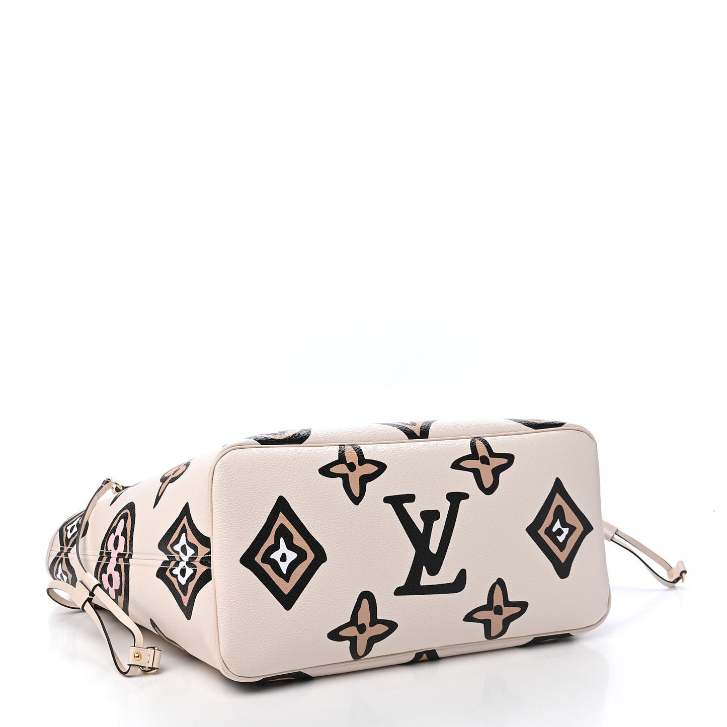 Monogram Giant Wild At Heart Neverfull MM Creme