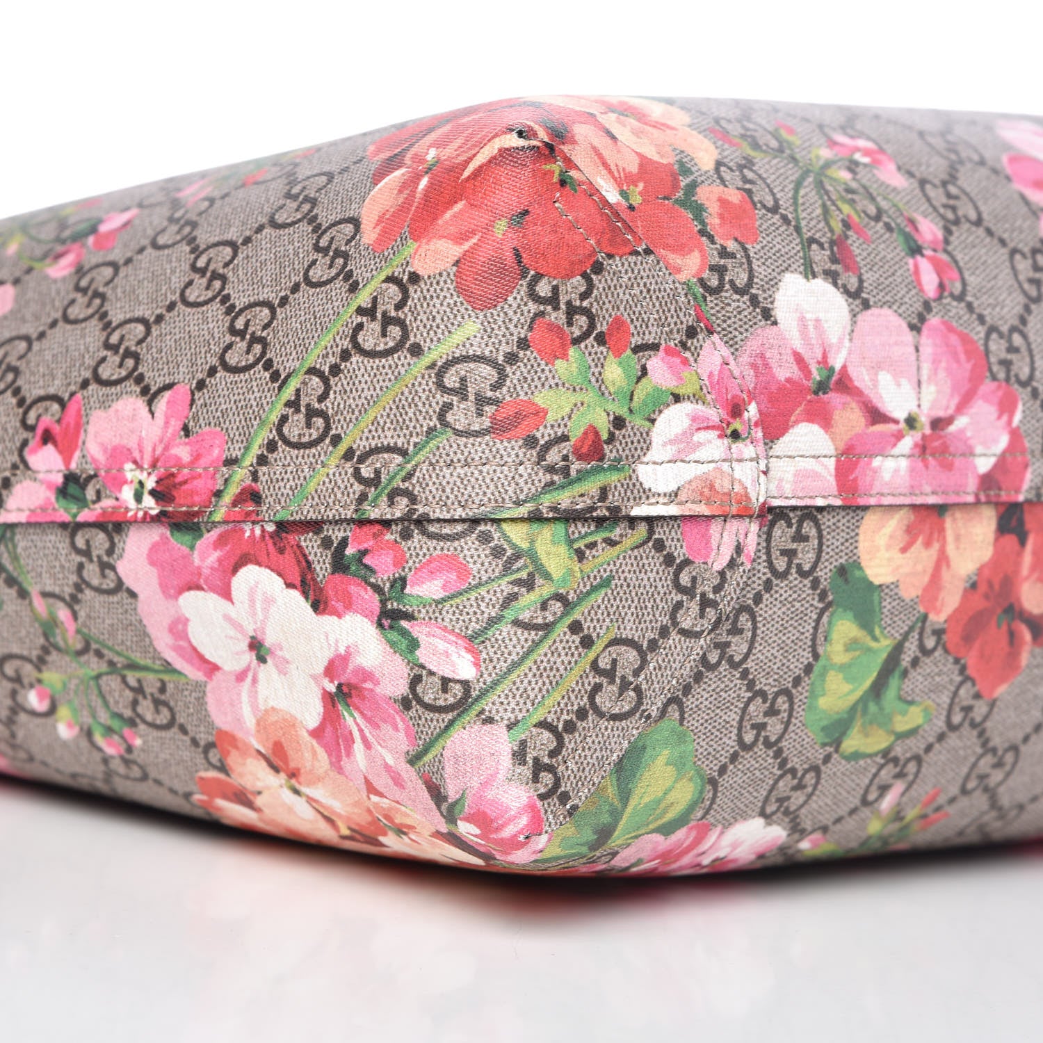Gucci GG Supreme Monogram Blooms Medium Reversible Tote Beige Multicolor Dry Rose 10 of 13