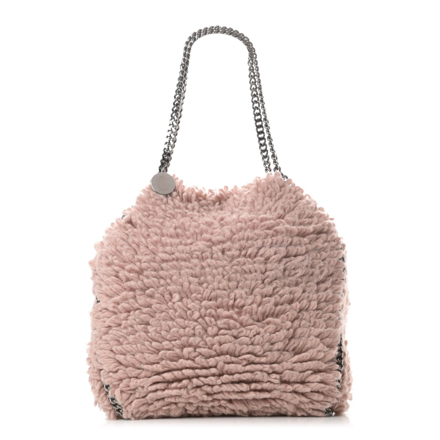 Wool Fur Small Falabella Tote Pink