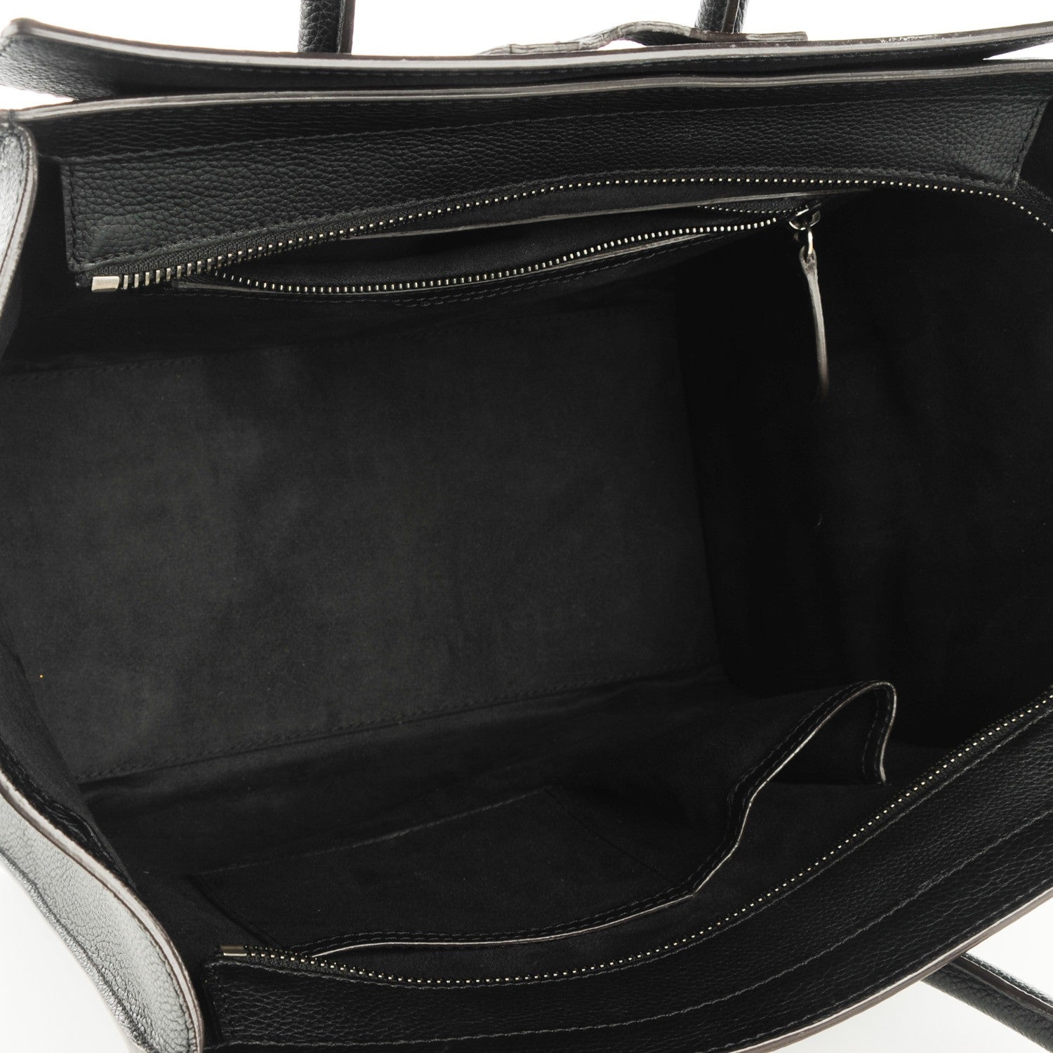 Celine Drummed Calfskin Mini Luggage Black 5 of 9