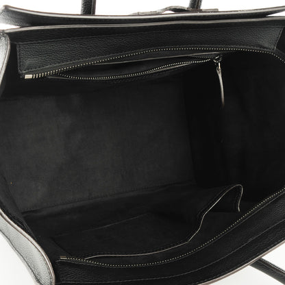 Celine Drummed Calfskin Mini Luggage Black 5 of 9