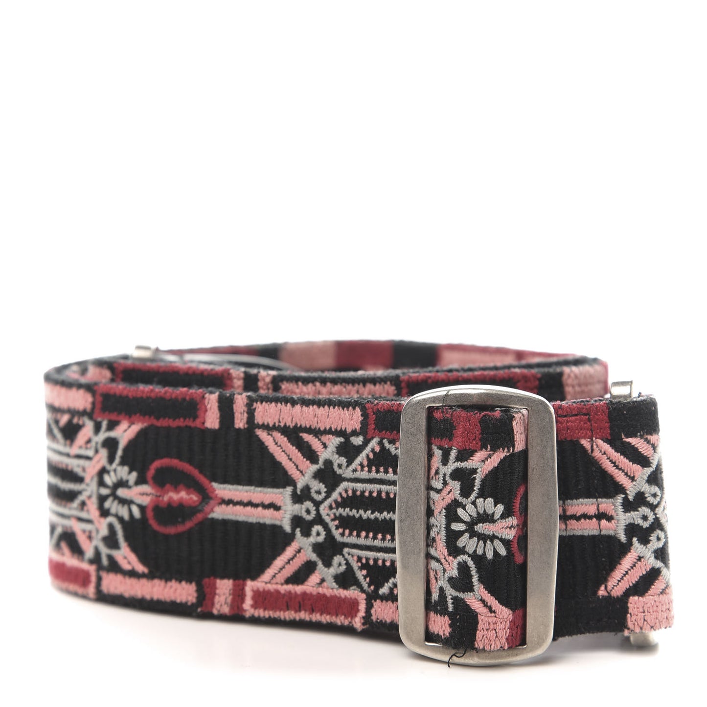 Canvas Loveblade Embroidered Rockstud Guitar Strap Multicolor