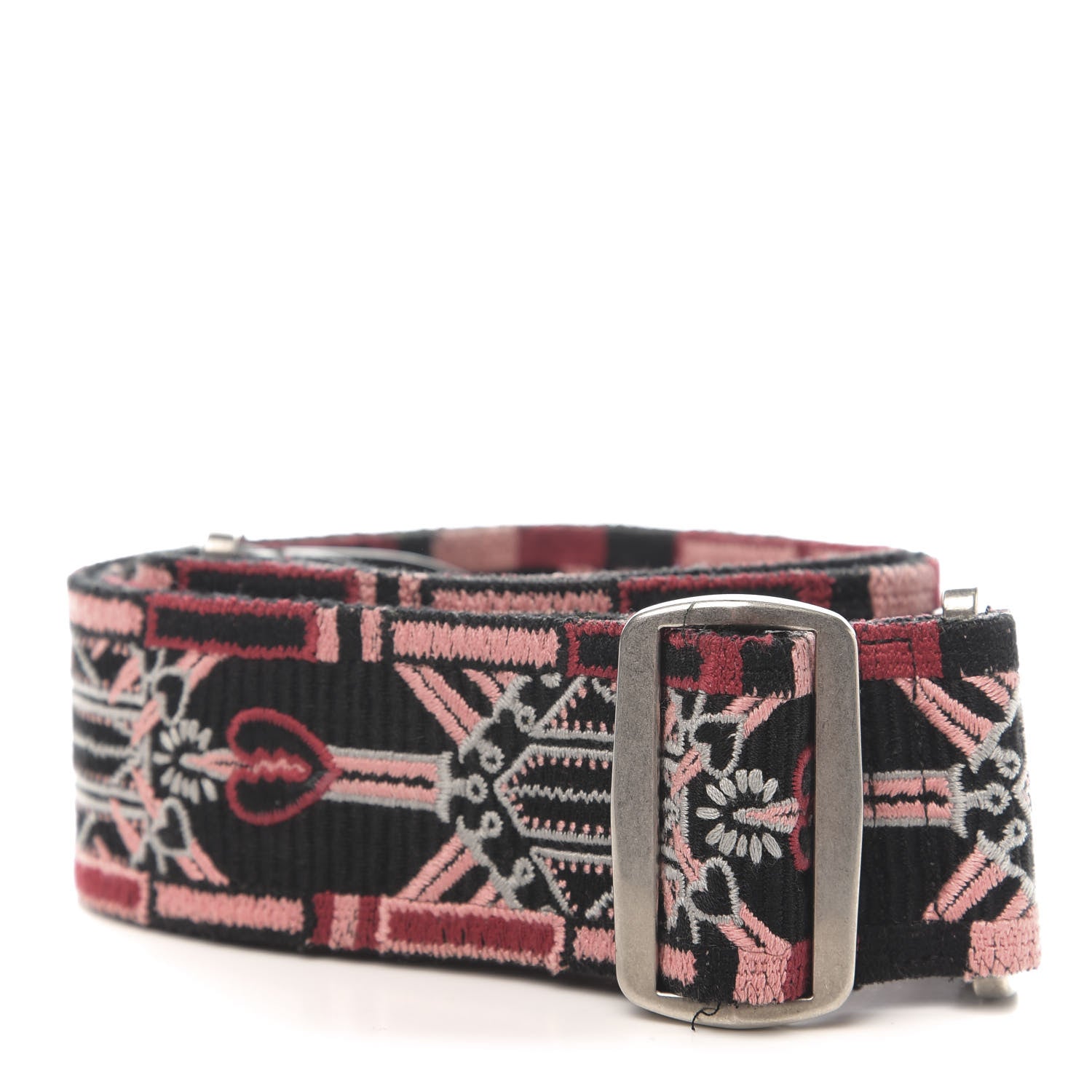 Valentino Garavani Canvas Loveblade Embroidered Rockstud Guitar Strap Multicolor 2 of 3