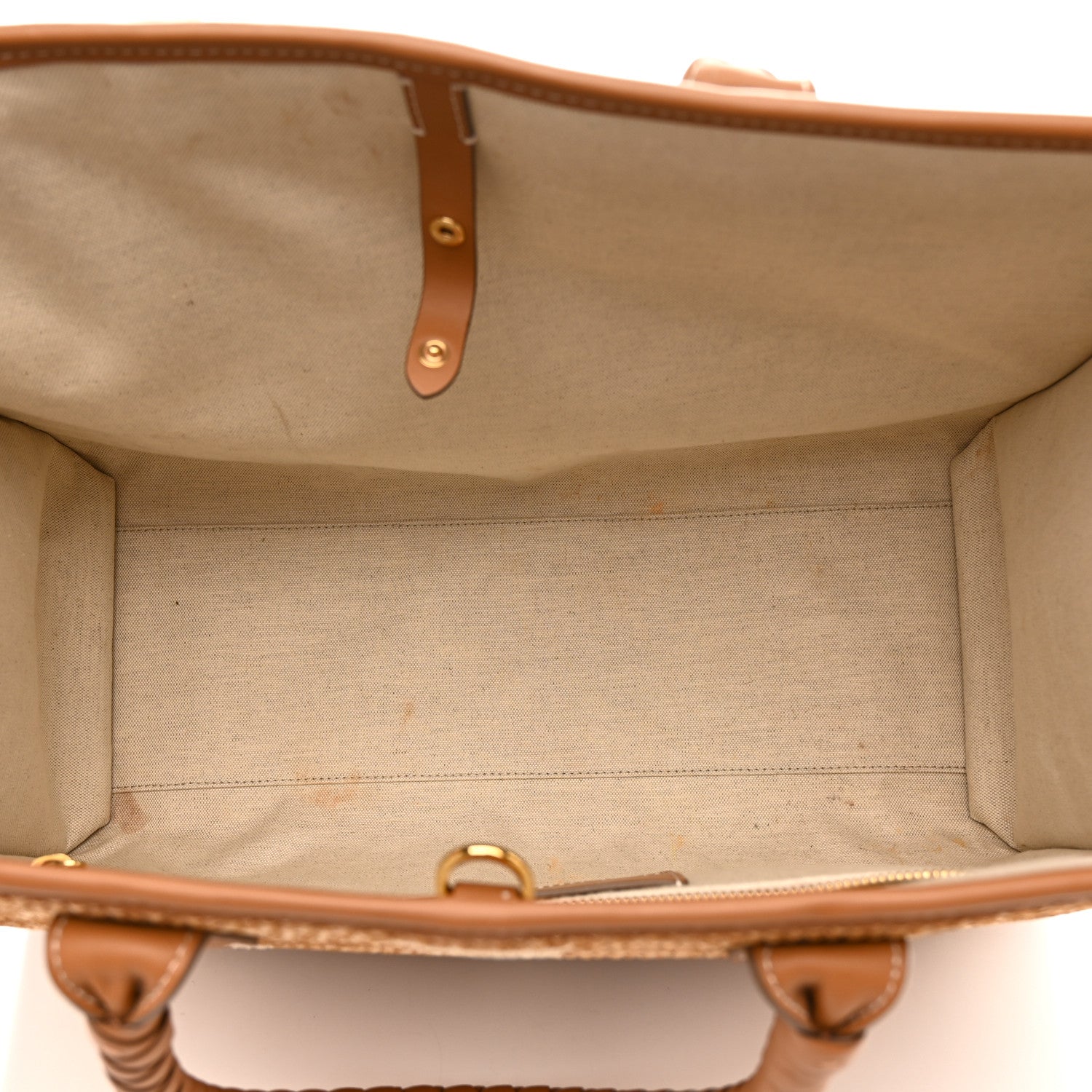 Burberry Raffia Calfskin Medium Freya Tote Natural 5 of 13