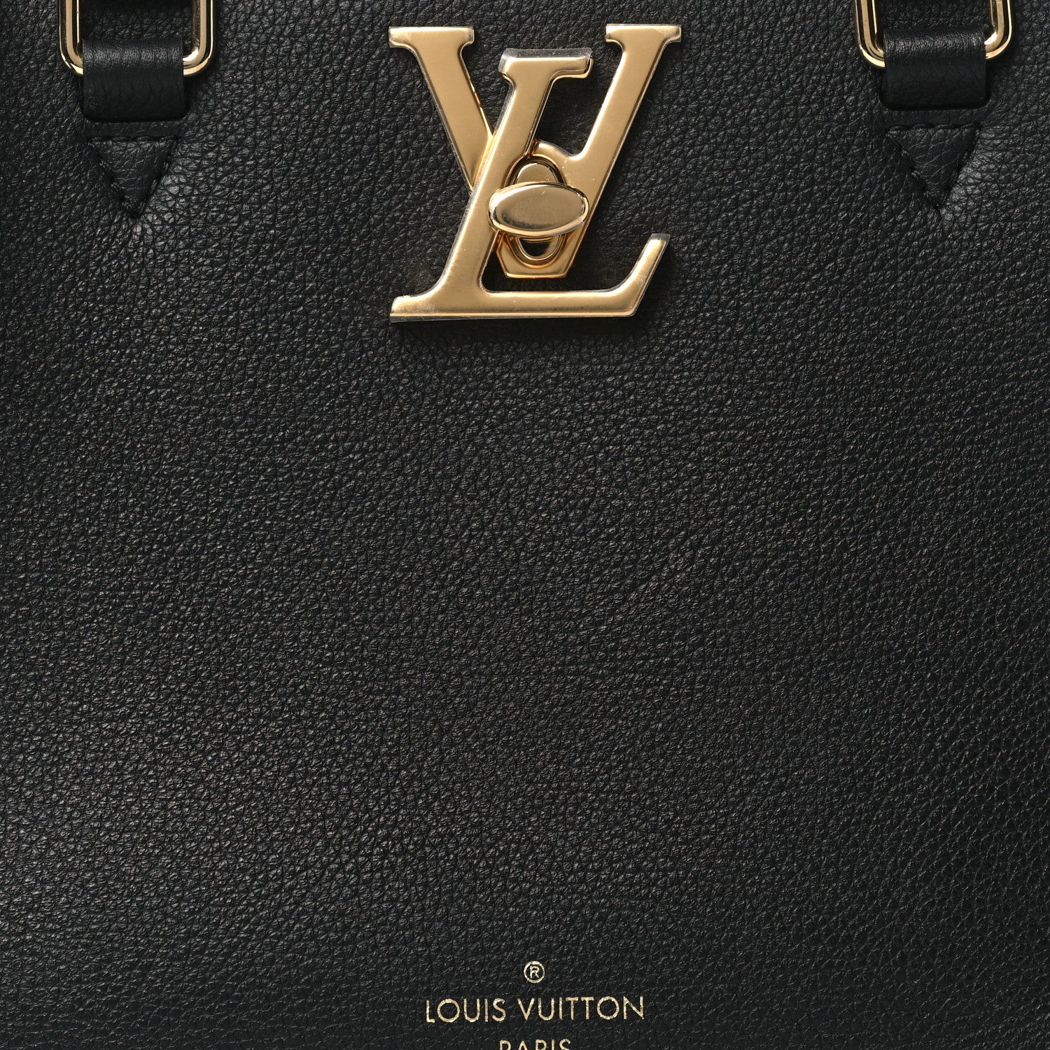 Louis Vuitton Calfskin Lock & Go Tote Black 7 of 11