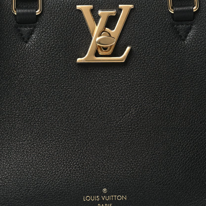 Louis Vuitton Calfskin Lock & Go Tote Black 7 of 11