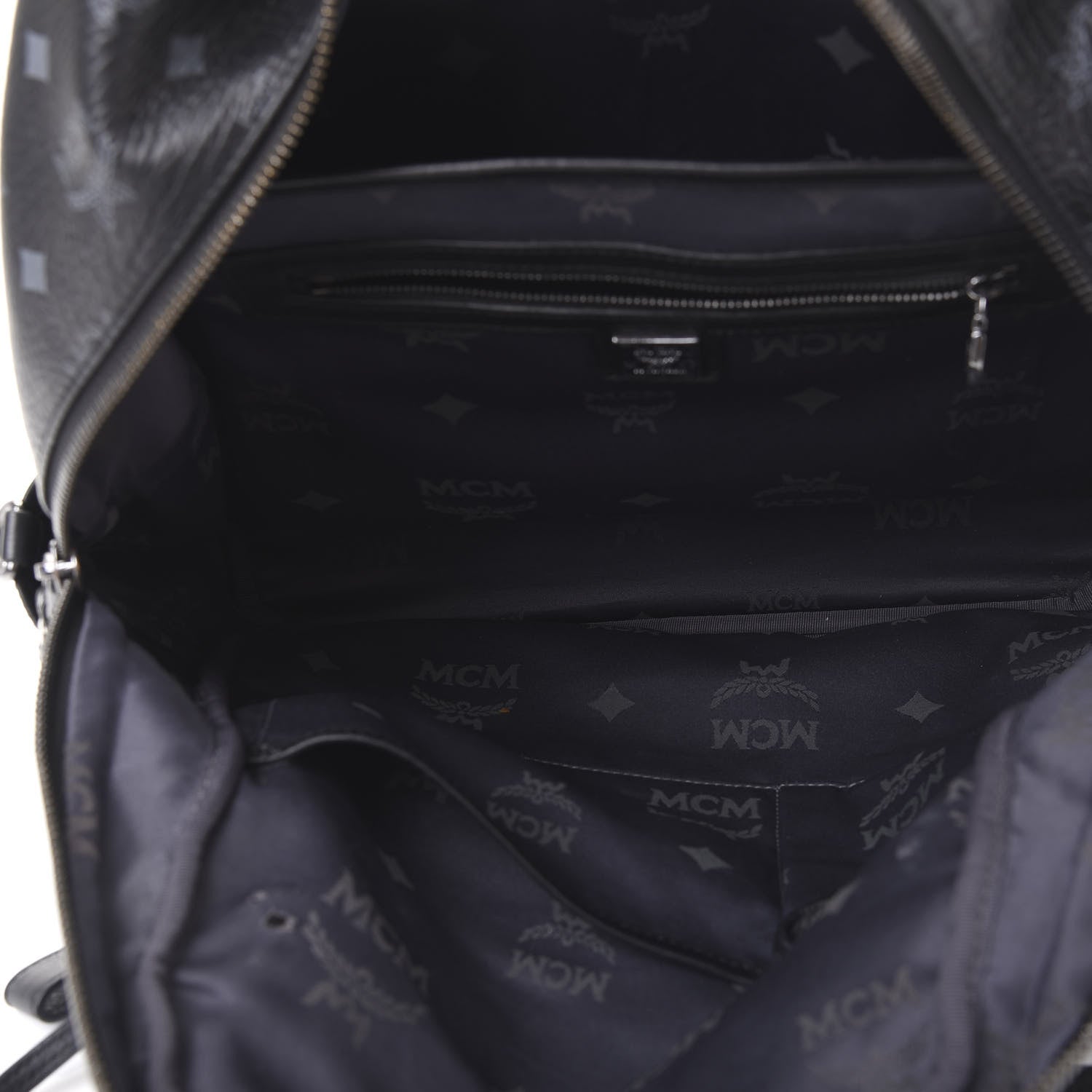 MCM Visetos Medium Studded Dual Stark Backpack Black 4 of 8