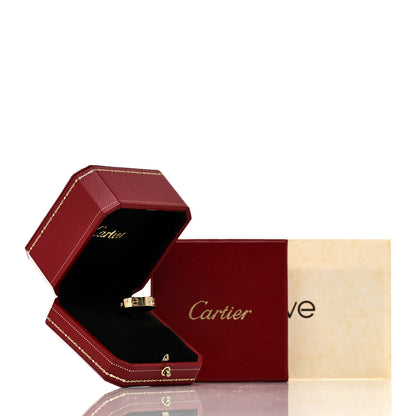 Cartier 18K Yellow Gold 3 Diamond 5.5mm LOVE Ring 54 7 7 of 7