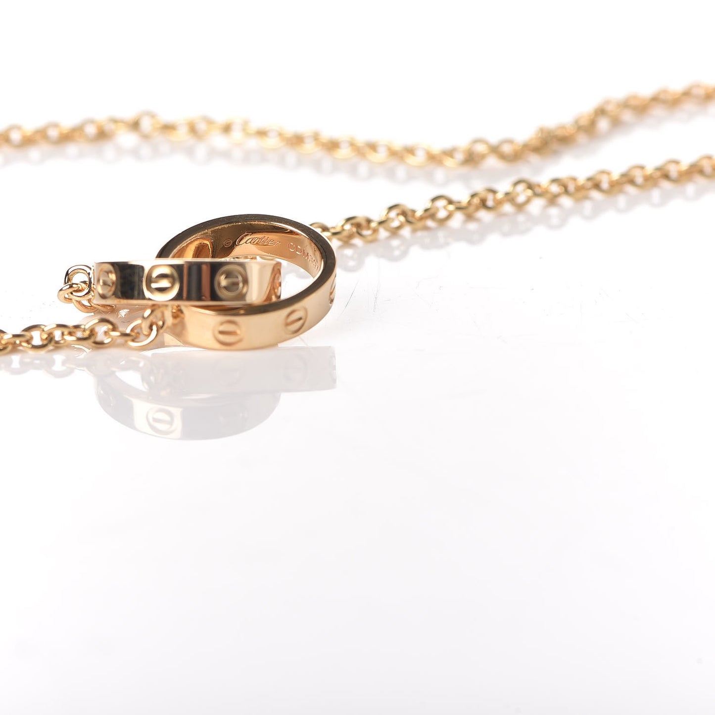 18K Yellow Gold Interlocking LOVE Necklace