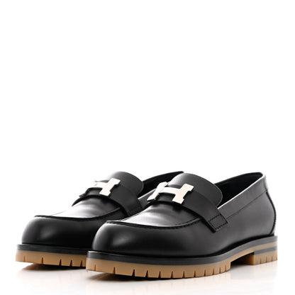 Hermes Calfskin Womens Faubourg Loafers 35 Black 3 of 12