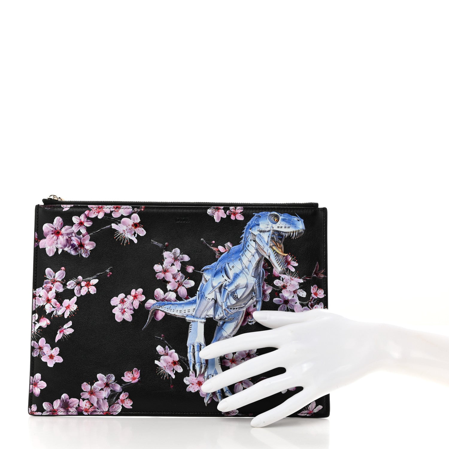 Christian Dior x Sorayama Calfskin Zipped Pouch Black 2 of 10