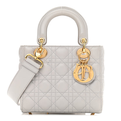 Christian Dior Lambskin Cannage Small Lady Dior Grey 1 of 11