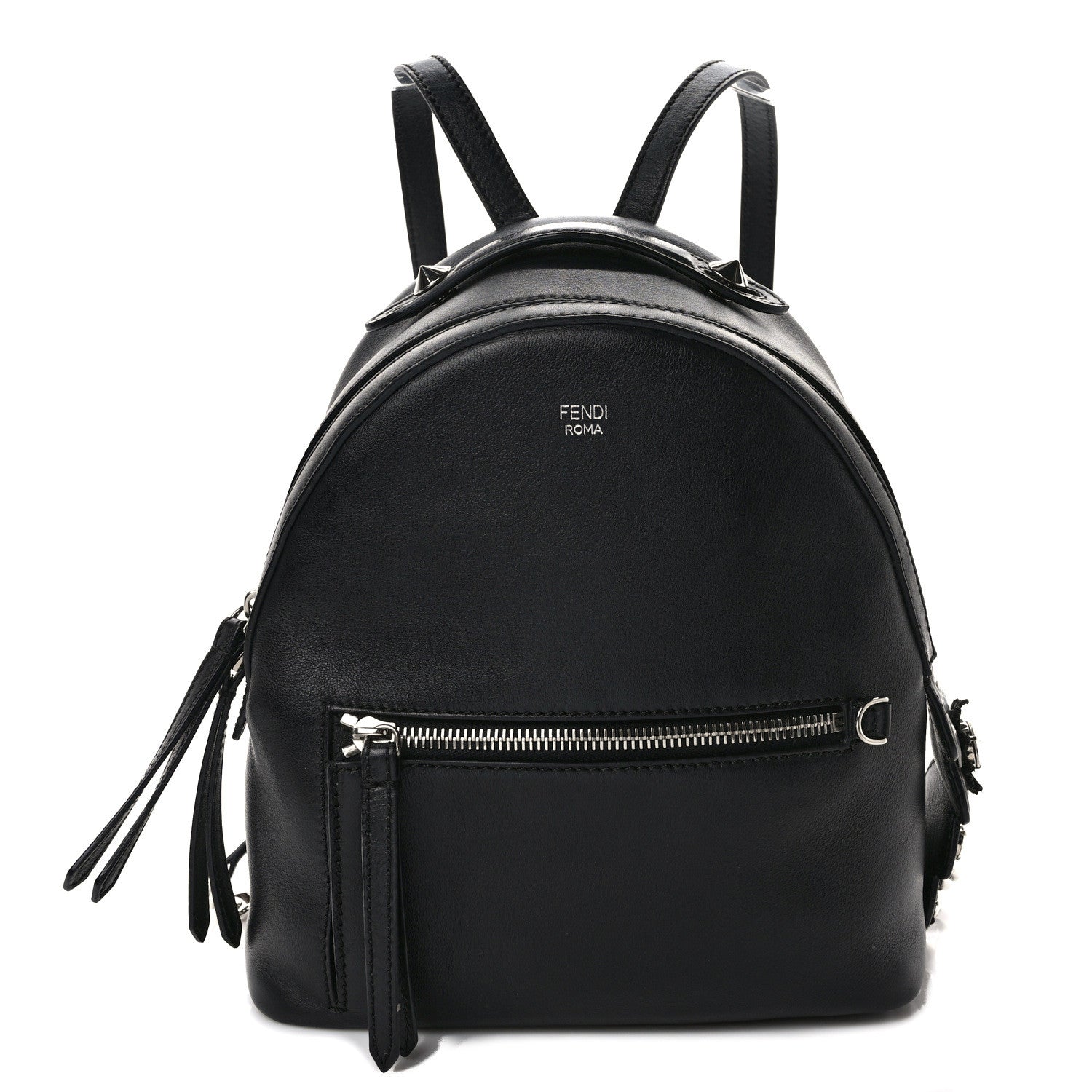 Fendi Vitello Dolce Crystal Flowerland Croc Tail Mini Backpack Black 1 of 9