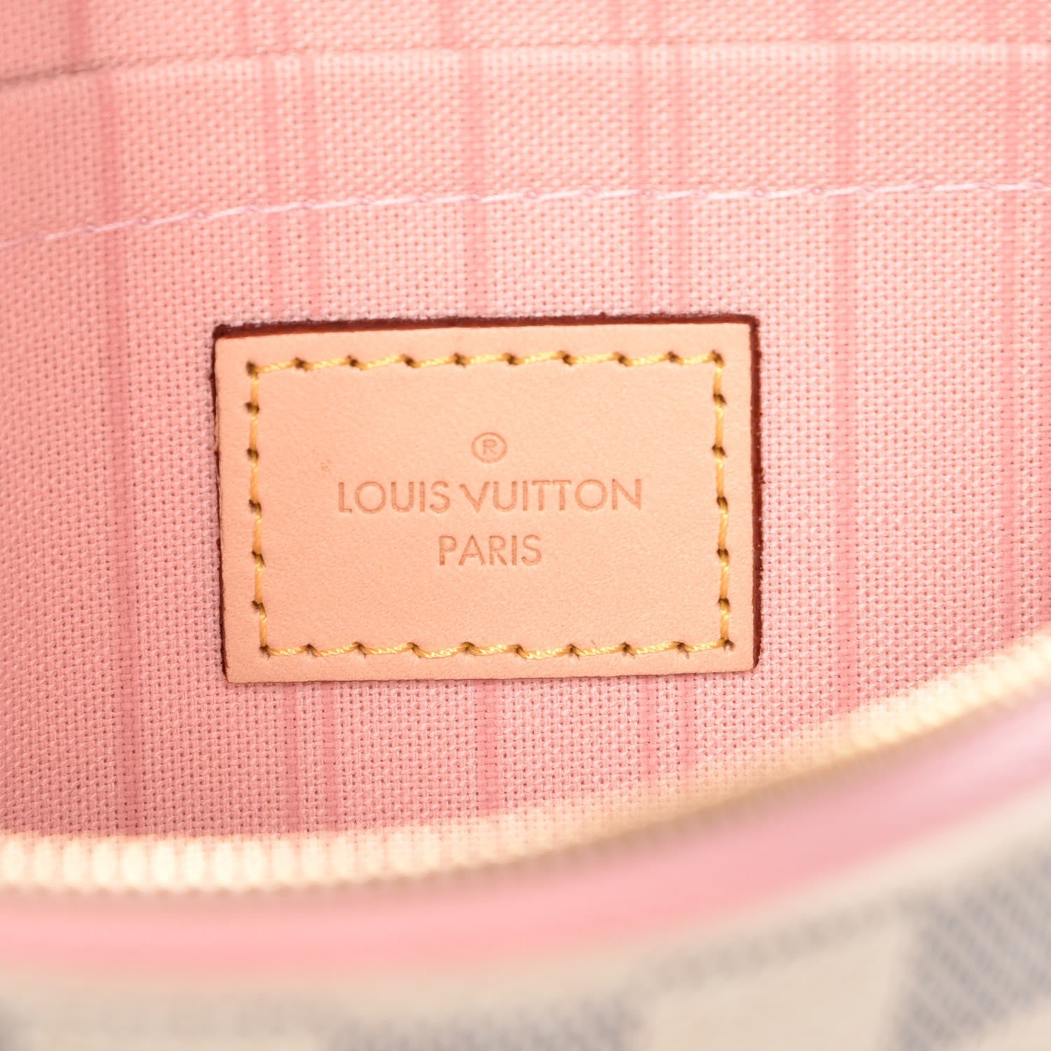 Louis Vuitton Damier Azur Neverfull MM GM Pochette Rose Ballerine 6 of 8