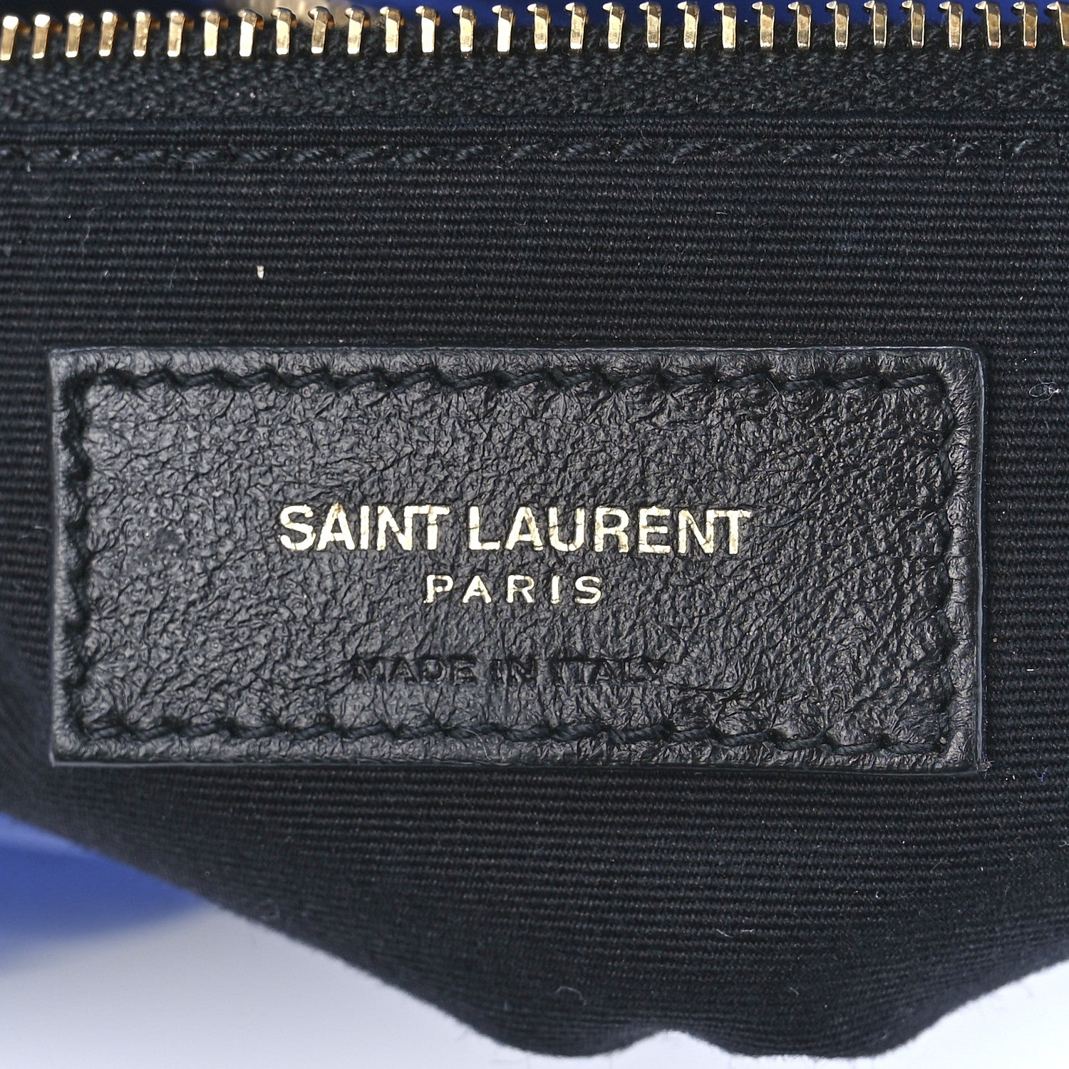 Saint Laurent Lambskin Quilted Medium Loulou Puffer Monogram Chain Satchel Majorele Blue 7 of 12