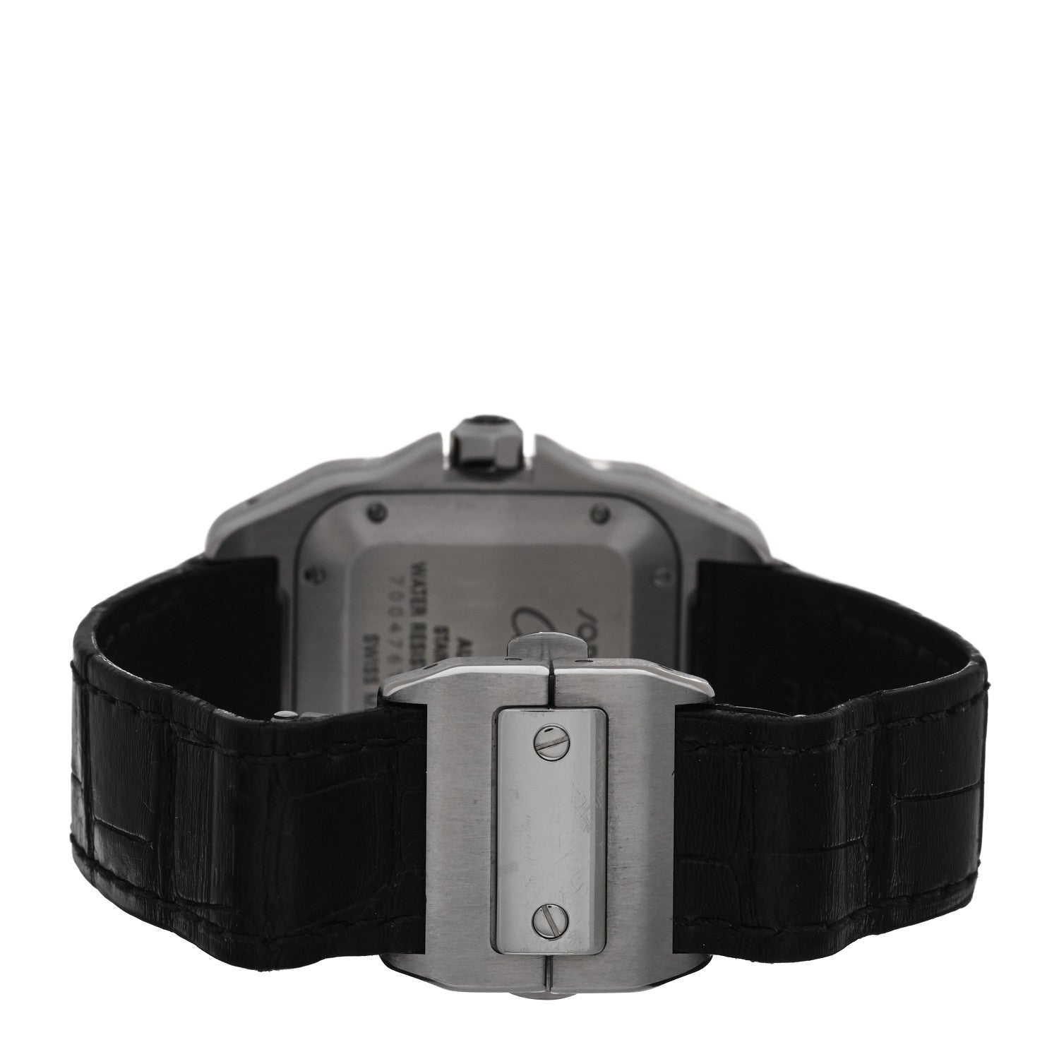 Cartier Stainless Steel Alligator 33mm Santos 100 Automatic Watch 3 of 4