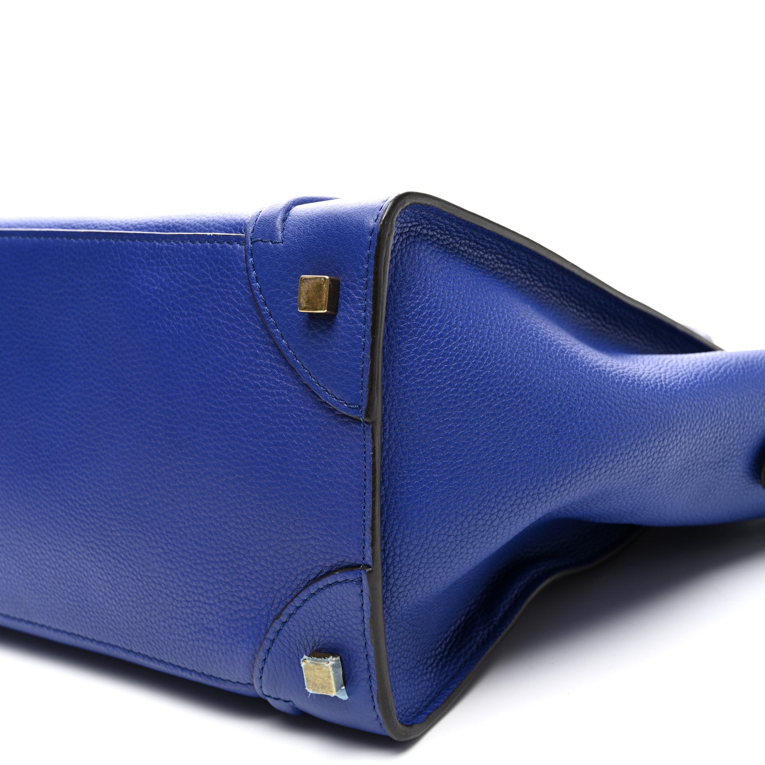 Celine Drummed Calfskin Mini Luggage Indigo 10 of 10