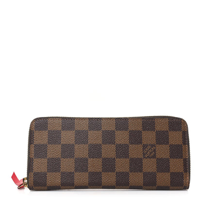 Louis Vuitton Damier Ebene Clemence Wallet Cherry 1 of 6