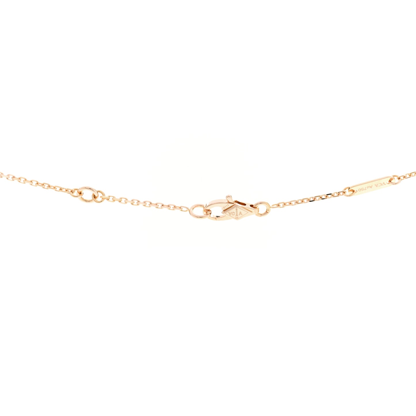 18K Rose Gold Carnelian Sweet Alhambra Pendant Necklace