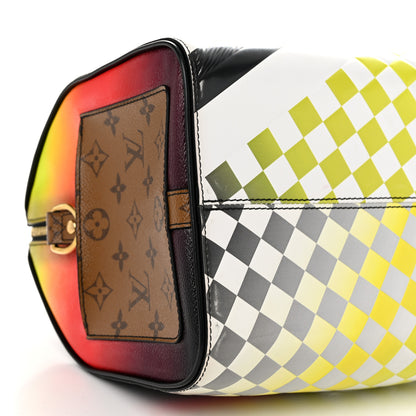 Louis Vuitton Epi Reverse Monogram Damier Race Speedy Bandouliere 30 Black Yellow 7 of 11