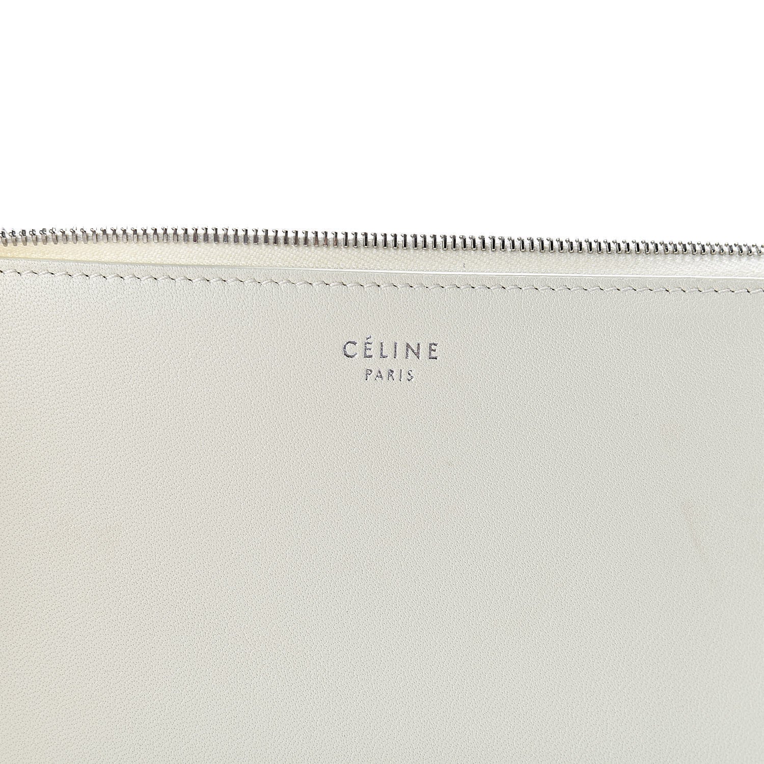 Celine Lambskin Bi-Color Solo Clutch Pouch White Magenta 6 of 10