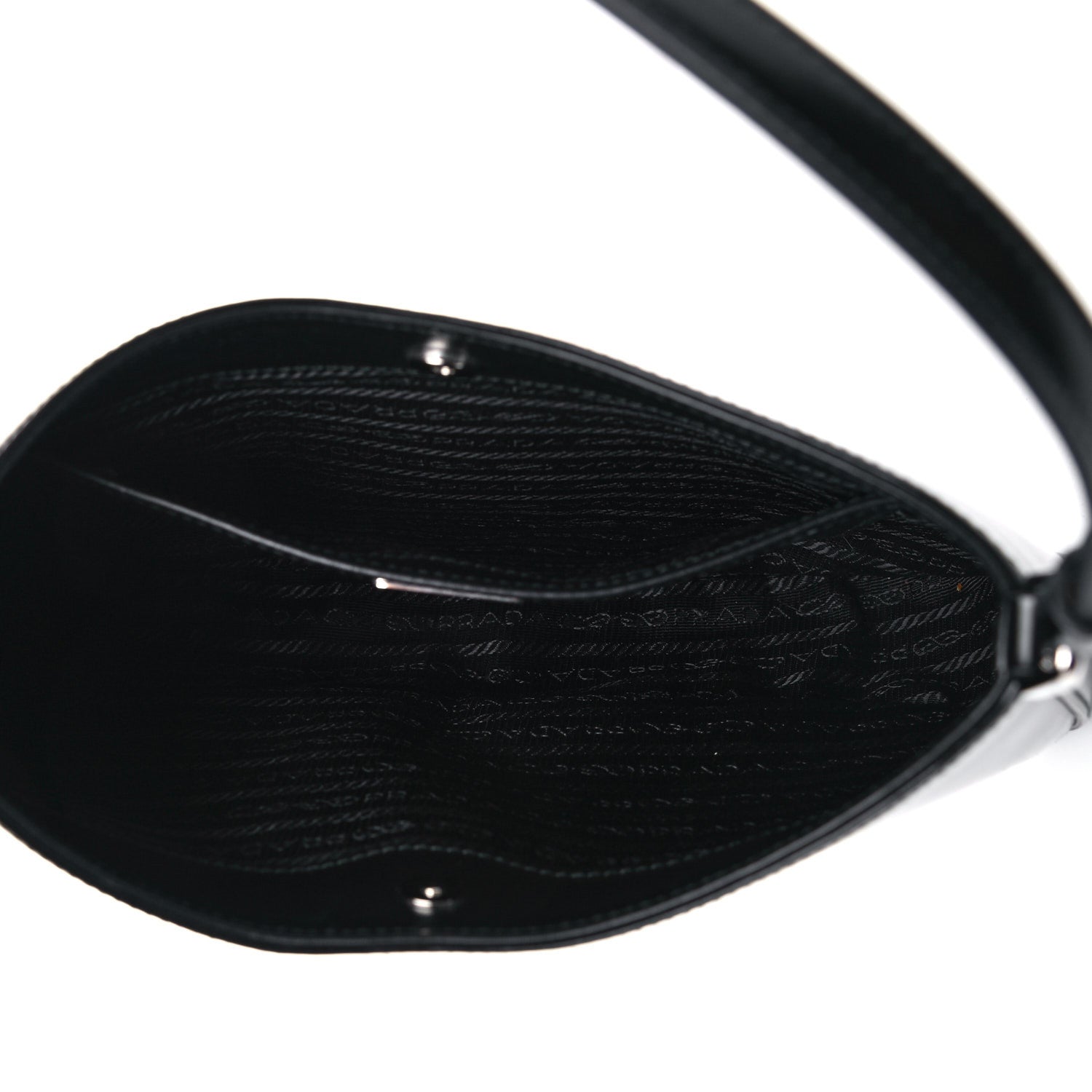 Prada Spazzolato Cleo Shoulder Bag Black 5 of 11