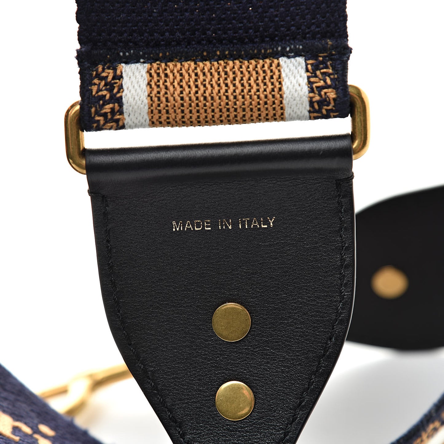 Canvas Embroidered Shoulder Strap Chocolate Multicolor