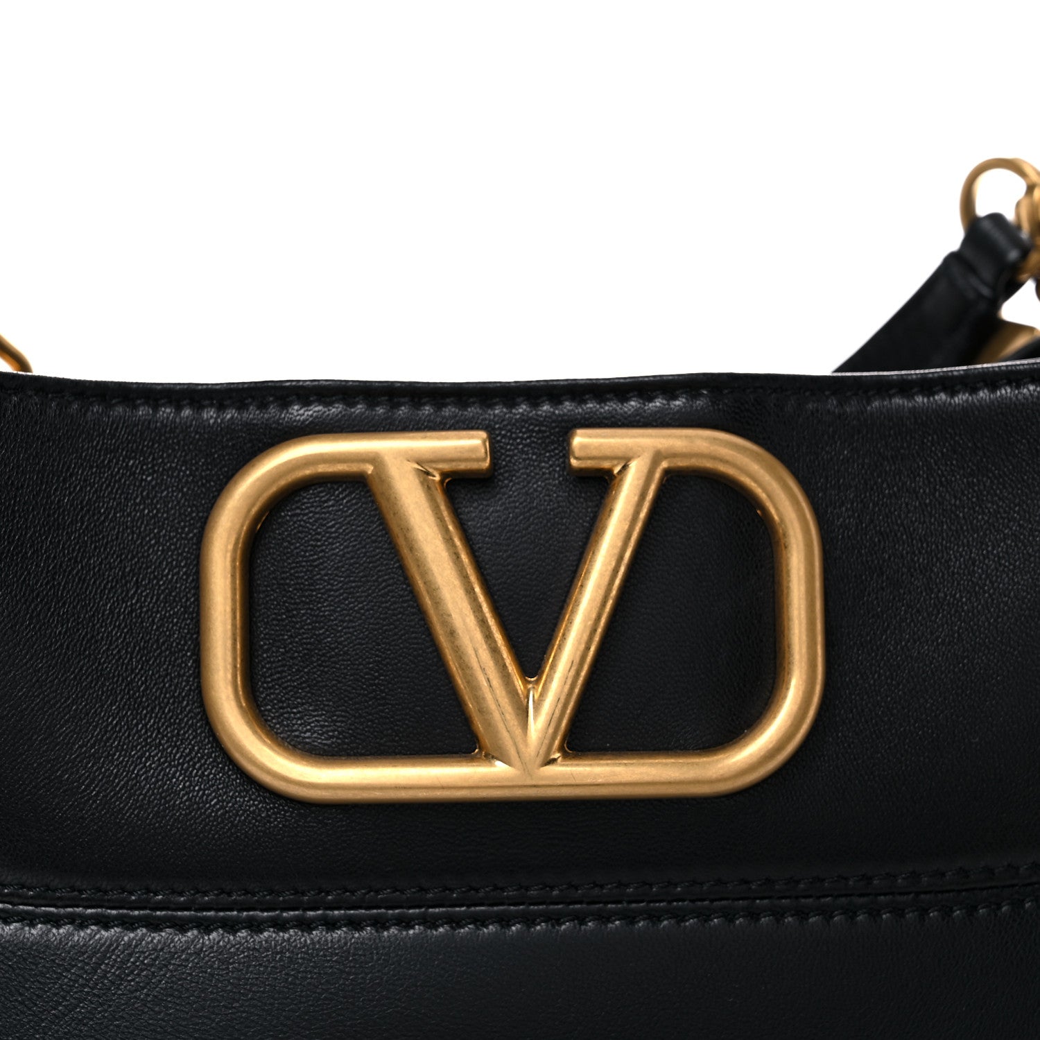 Valentino Garavani Nappa Stud Sign Hobo Black 12 of 13