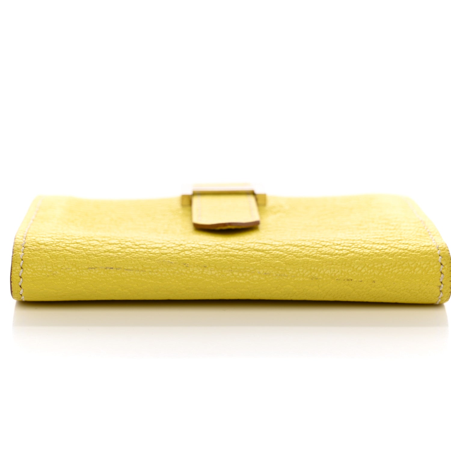 Hermes Chevre Mysore Bearn Card Holder Wallet Lime 9 of 11