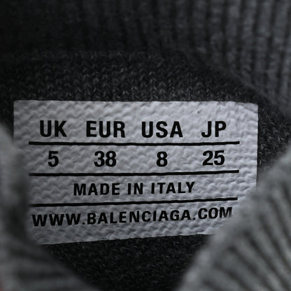 Balenciaga Sweatshirt Knit Bi-Color Sole Womens Speed Sneakers 38 Grey White Black 8 of 8