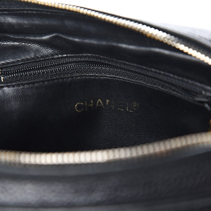 Chanel Caviar Chevron Quilted Camera Case Black 5 of 12