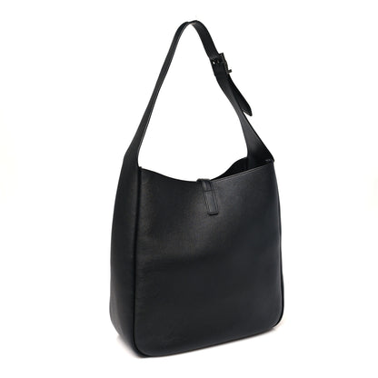 Saint Laurent Supple Calfskin Large Le 5 A 7 Soft Hobo Black 3 of 9